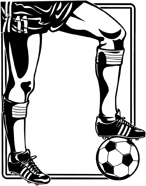 Soccer ball and shoes vinyl decal customize on line.Sports 085-1164